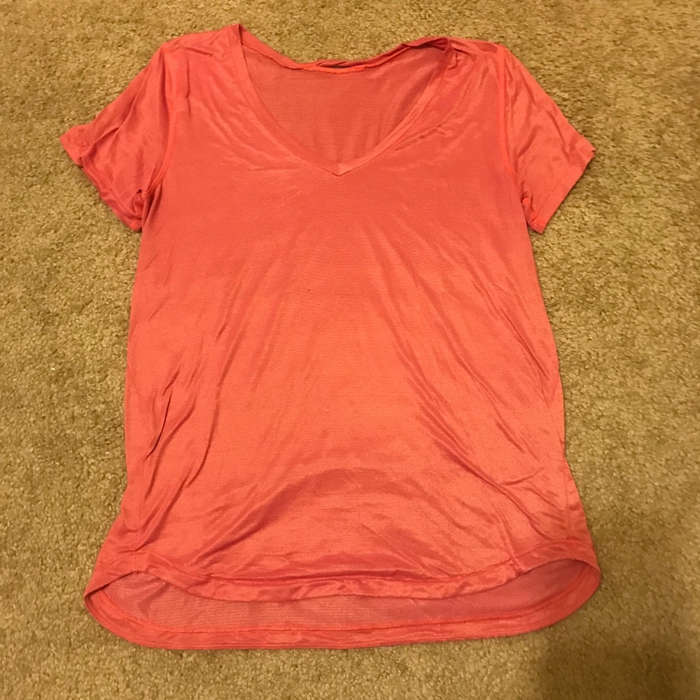 Lululemon Pink Short Sleeve Shirt in Size 8